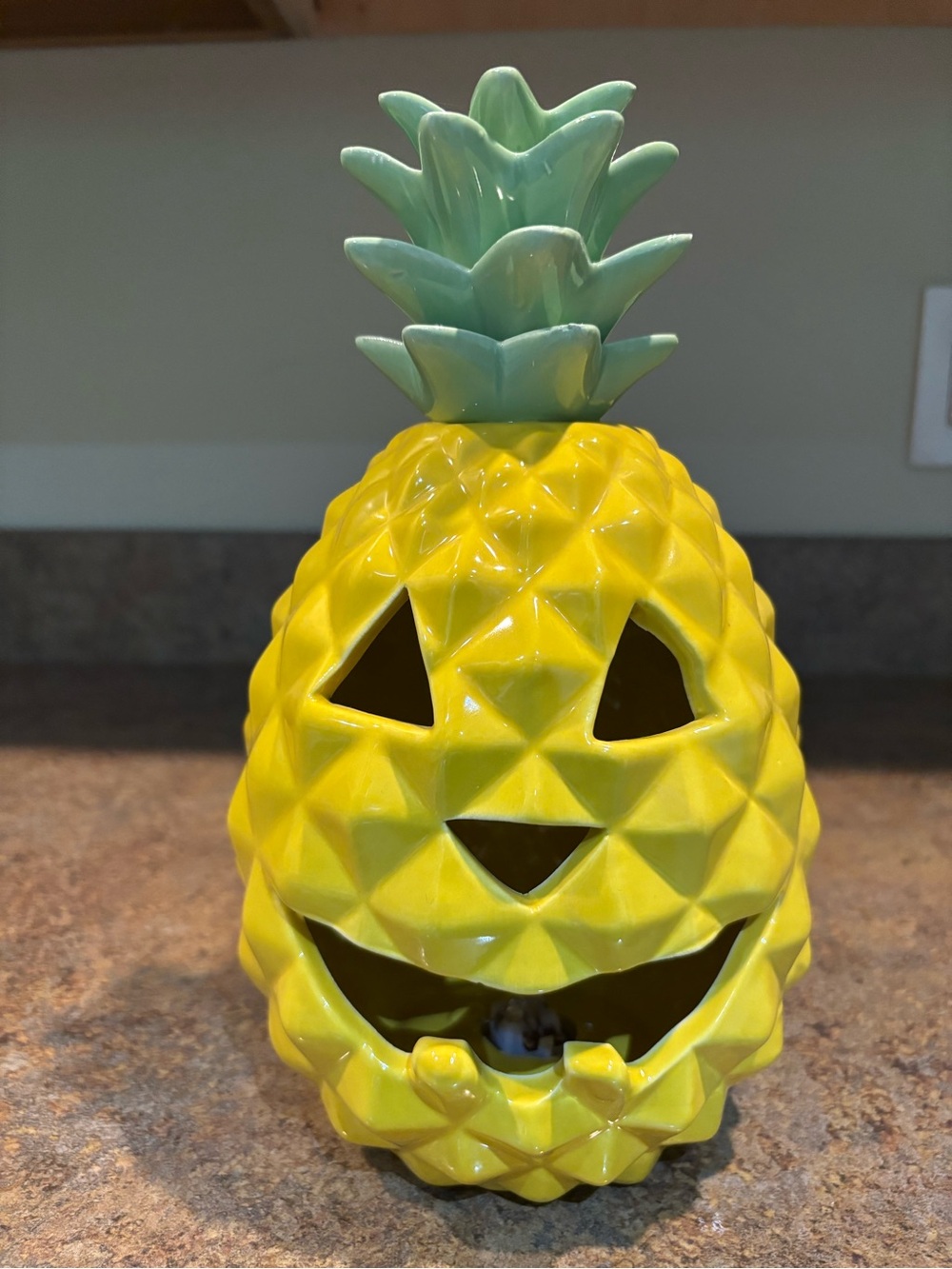 Pineapple Jack-O'-Lantern home decor Halloween fall beach coastal